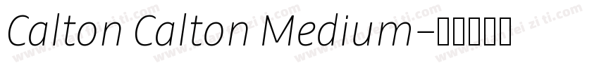 Calton Calton Medium字体转换
